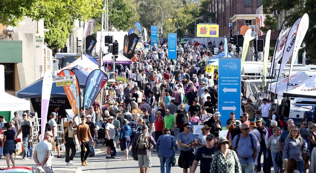 Crowds at the Let's Go Explore Caravan & RV Expo, Brisbane Showgrounds